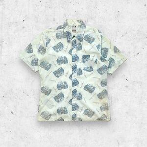 Vtg 70s JP2 Bardon All Over Print Bar & Pub Shirt, Lord Nelson, Chelsea Potter L